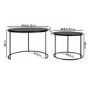 Round Black Mango Wood Nest of 2 Tables - Ruby