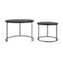 ALMOST PERFECT - Round Black Mango Wood Nest of 2 Tables - Ruby