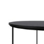 Round Black Mango Wood Nest of 2 Tables - Ruby