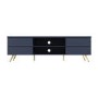 Large Blue TV Stand with Storage - TV's up to 77" - Rochelle