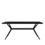 Large Black Wood Dining Table - Seats 6 - Rochelle