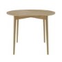 Small Round Oak Folding Drop Leaf Extendable Dining Table - Seats 2 - 4 - Rudy