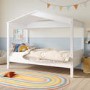 Single House Bed Frame in White - Remy