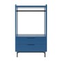 Kids Blue Open Wardrobe with 2 Drawers - Rueben