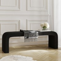 Black Boucle Bench - Ren