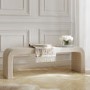 Beige Boucle Bench - Ren