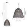 Black Wicker Effect Pendant Light - Williamsburgh