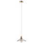 Glass Cone Pendant Light with Brass Finish- Princeton