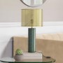 Brass and Green Marble Table Lamp - Lincoln