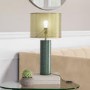 Brass and Green Marble Table Lamp - Lincoln