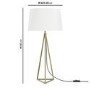 Gold Table Lamp with White Shade - Winslow