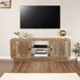 Mango Wood 2 Doors TV Cabinet - Hudson Carved