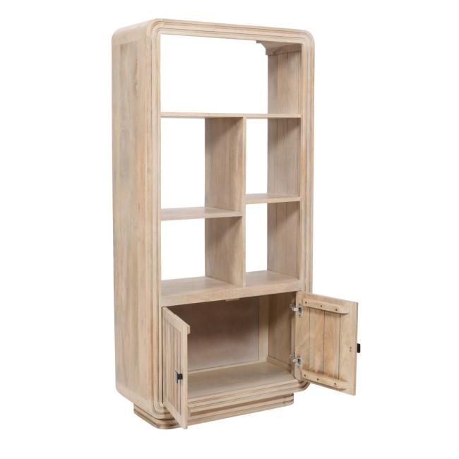 Mango Wood Bookcase - Hudson Carved