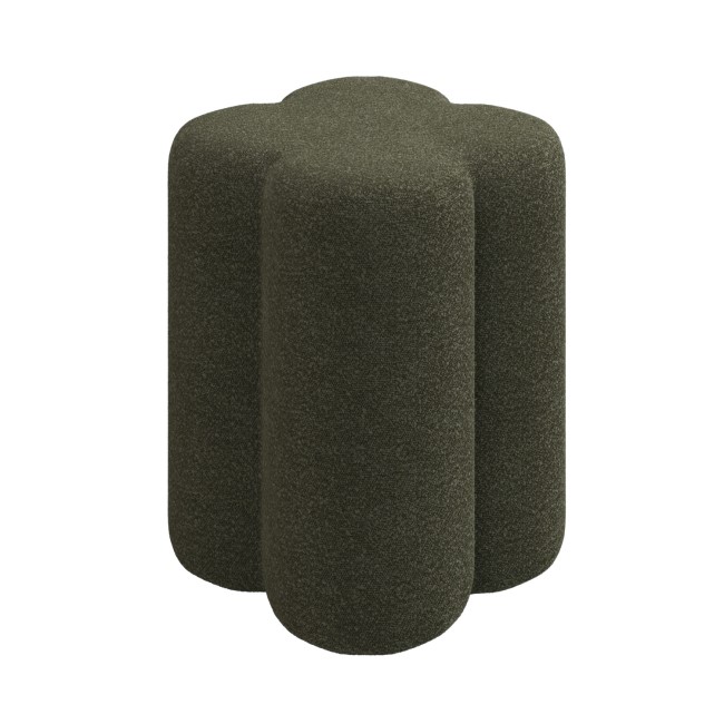 Green Boucle Fabric Dressing Table Stool - Roma