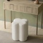 Cream Fabric Dressing Table Stool - Roma