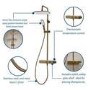 Triton Push Button Bar Diverter Mixer Shower Set - Brass