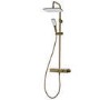 Triton Push Button Bar Diverter Mixer Shower Set - Brass