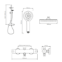 Aqualisa Midas Black Safe Touch Thermostatic Mixer Shower Set