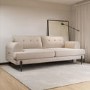 Beige Fabric 3 Seater Sofa - Rosie