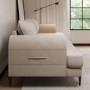 Beige Fabric 3 Seater Sofa - Rosie