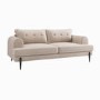 Beige Fabric 3 Seater Sofa - Rosie