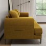 Mustard Velvet 3 Seater Sofa - Rosie