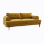 Mustard Velvet 3 Seater Sofa - Rosie