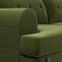 Olive Green Velvet 3 Seater Sofa - Rosie