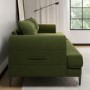 Olive Green Velvet 3 Seater Sofa - Rosie