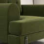 Olive Green Velvet Armchair - Rosie