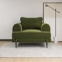 Olive Green Velvet Armchair - Rosie