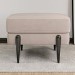 Small Beige Fabric Footstool - Rosie