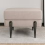 Small Beige Fabric Footstool - Rosie