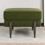 Small Olive Green Velvet Footstool - Rosie