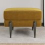 Mustard Velvet Armchair and Footstool Set - Rosie