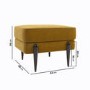 Small Mustard Velvet Footstool - Rosie