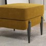 Small Mustard Velvet Footstool - Rosie