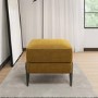 Small Mustard Velvet Footstool - Rosie