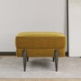 Small Mustard Velvet Footstool - Rosie