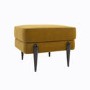 Small Mustard Velvet Footstool - Rosie