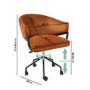 Orange Velvet Swivel Office Chair - Ronnie