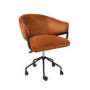 Orange Velvet Swivel Office Chair - Ronnie