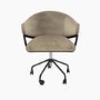 Beige Velvet Swivel Office Chair - Ronnie