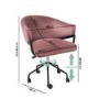 Pink Velvet Swivel Office Chair - Ronnie