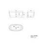 Matt White Freestanding Double Ended Bath 1500 x 725mm - Rosa