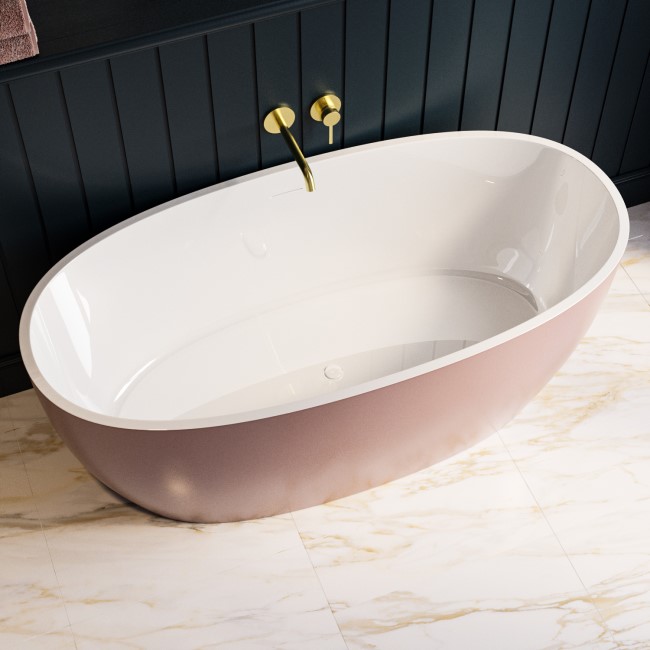 Pink Freestanding Double Ended Bath 1500 x 725mm - Rosa