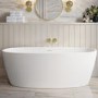 Matt White Freestanding Double Ended Bath 1700 x 760mm - Rosa