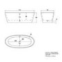 Matt White Freestanding Double Ended Bath 1700 x 760mm - Rosa