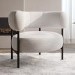 Cream Boucle Curved Armchair - Romy