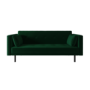 Green Velvet Click Clack Sofa Bed - Seats 3 - Rory